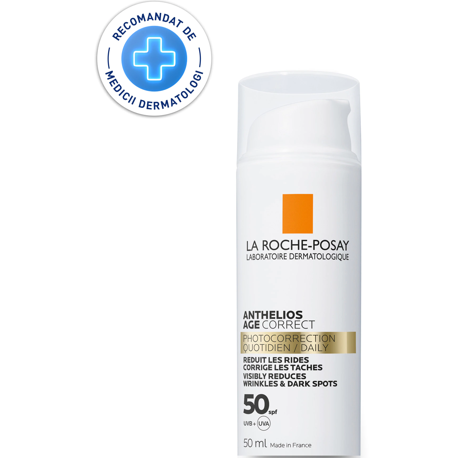Crema de fata cu protectie solara La Roche Posay-Anthelios Age Correct SPF 50