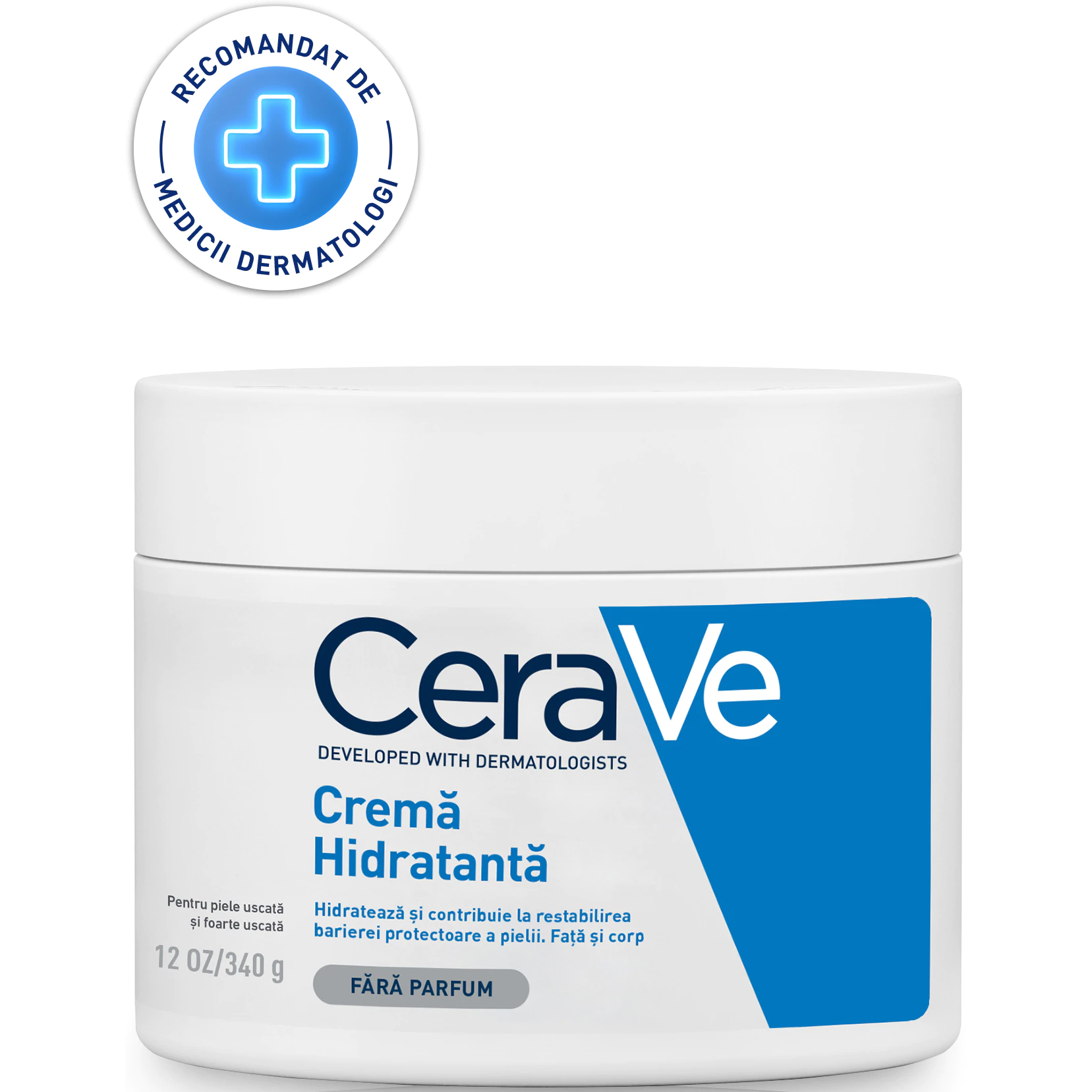 Crema hidratanta pentru fata si corp CeraVe cu ceramide si acid hialuronic