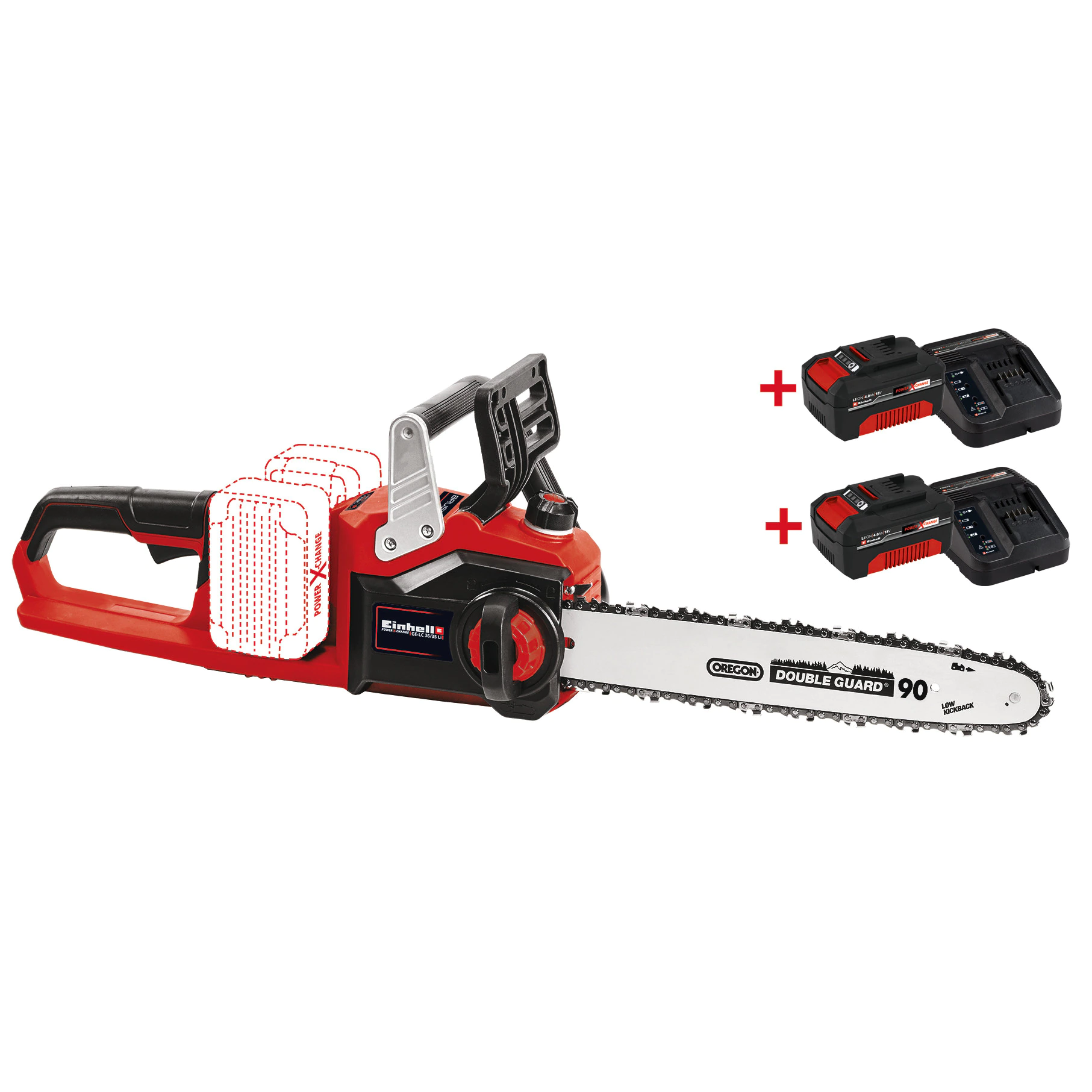 Drujba (fierastrau electric) cu lant pe acumulator Einhell PXC GE-LC 36/35 Li-Solo