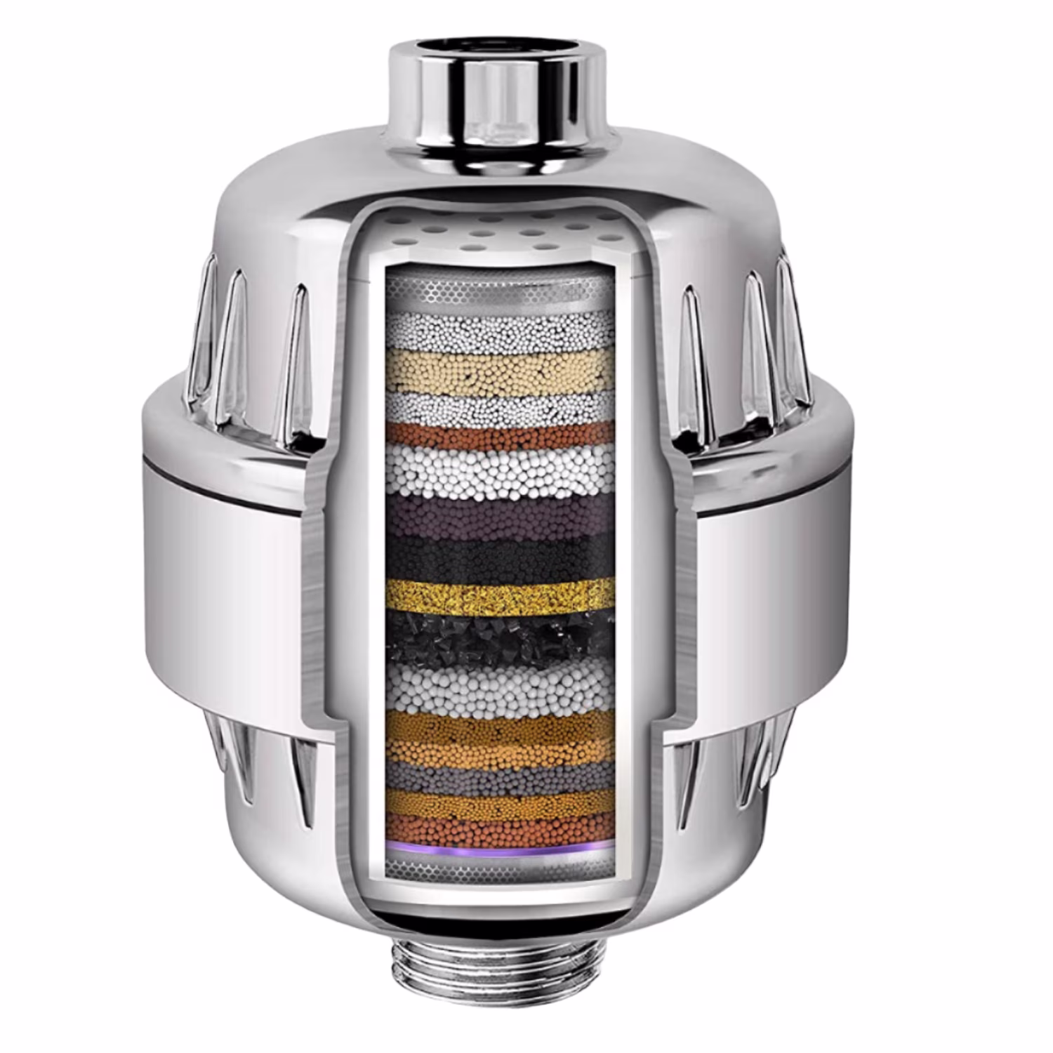 Filtru de apa premium Elindor® pentru para de dus cu 20 stagii de filtrare