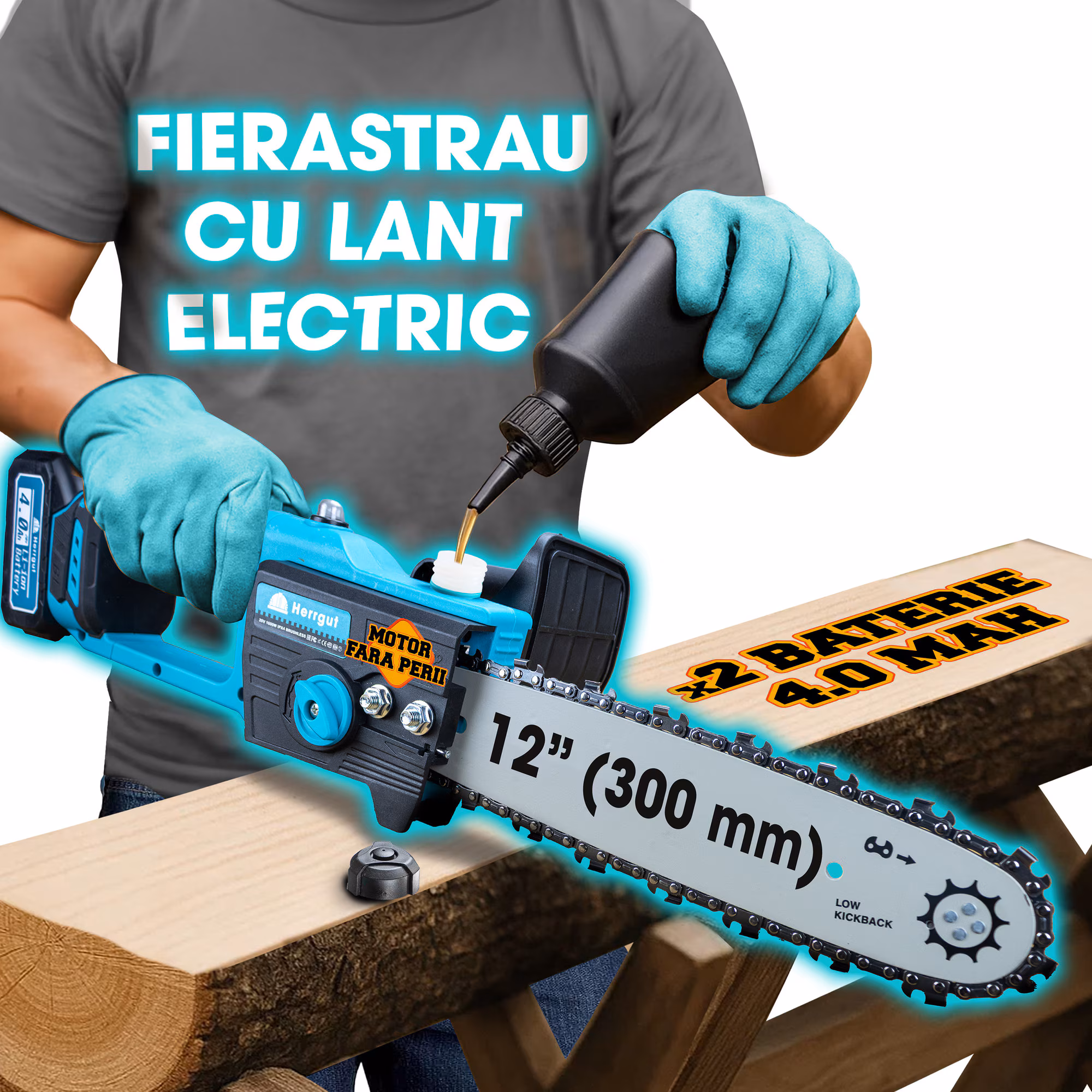 Mini fierastrau electric cu lant Herrgut