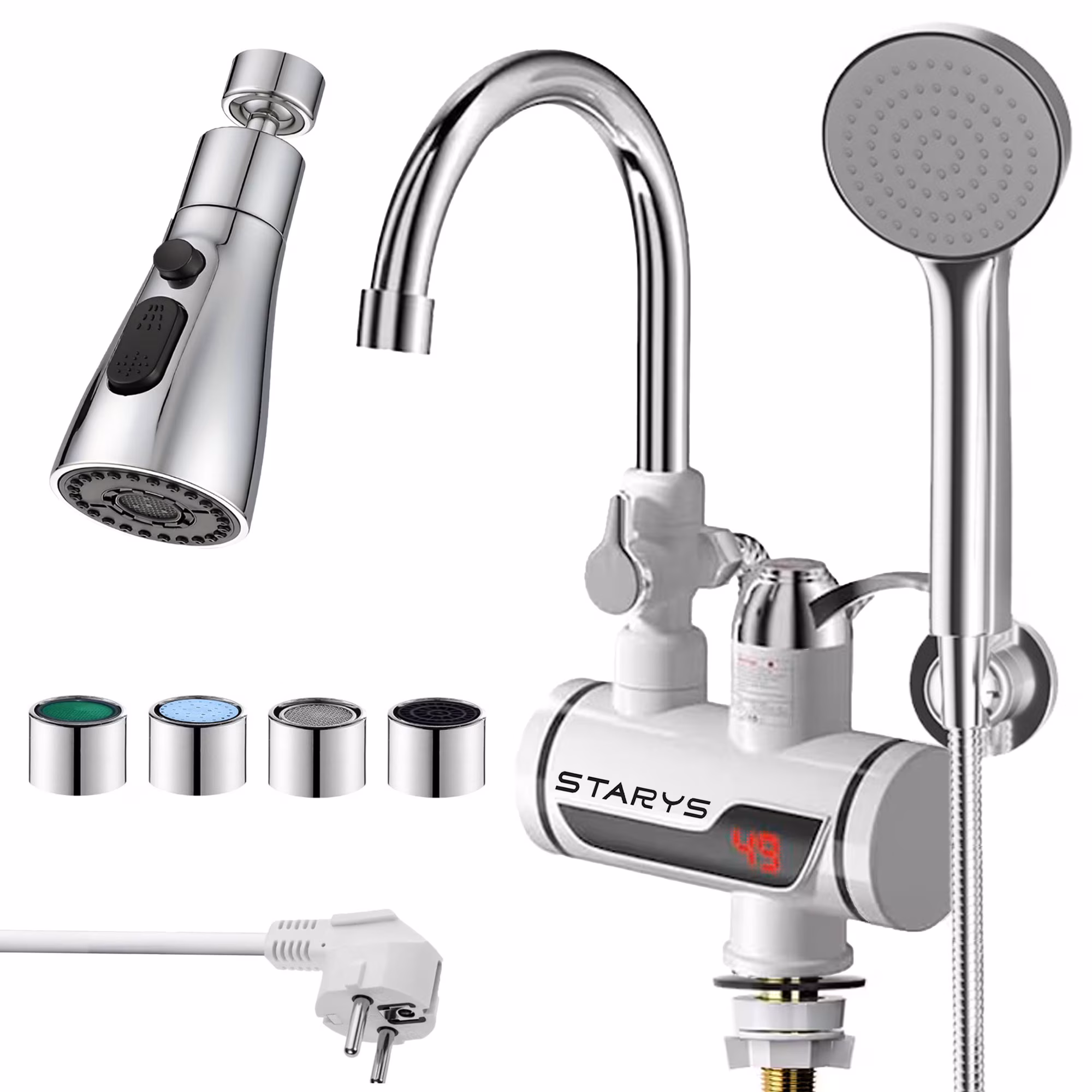Robinet Electric Instant Apa Calda STARYS cu Para Dus