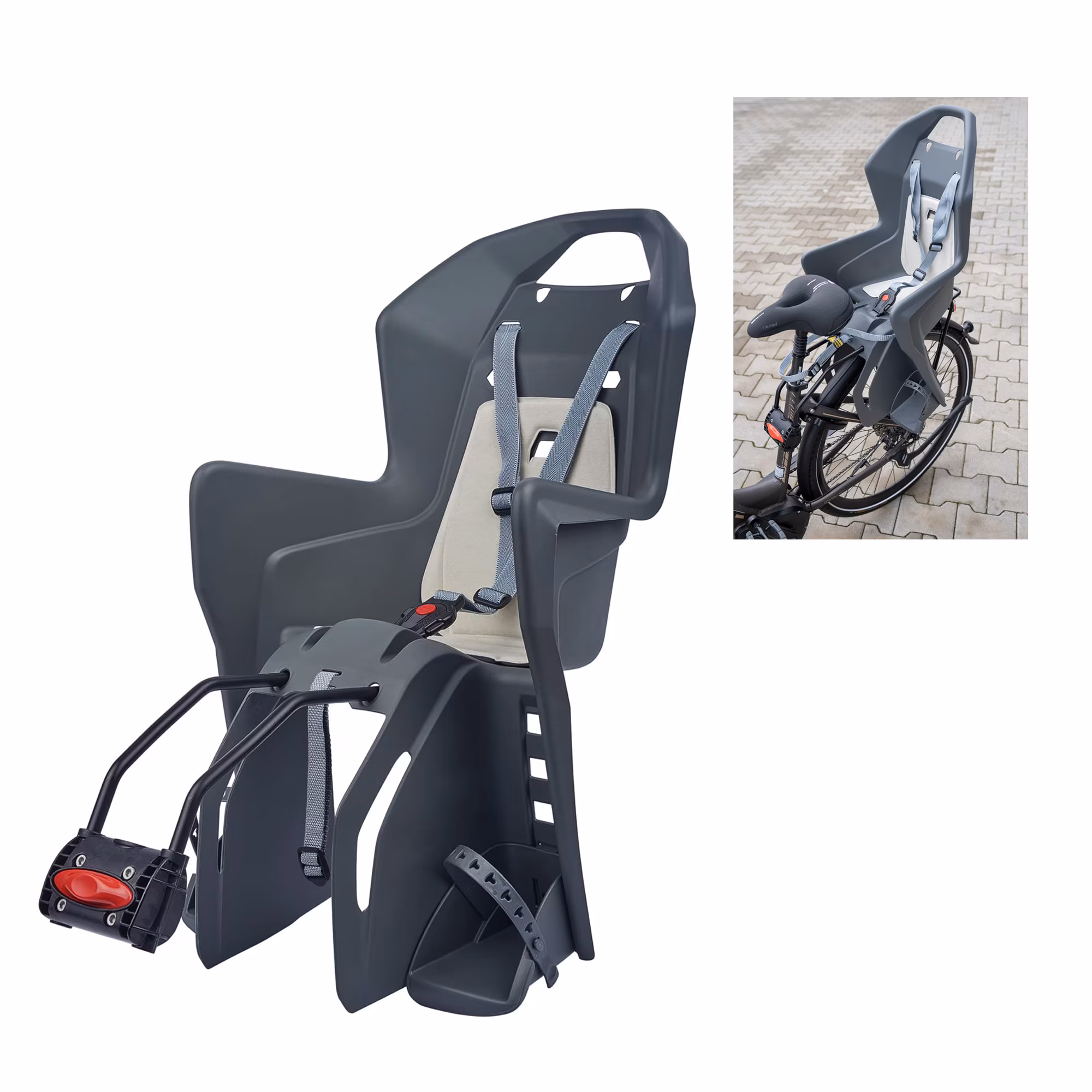 Scaun copii bicicleta cu centura siguranta Fischer