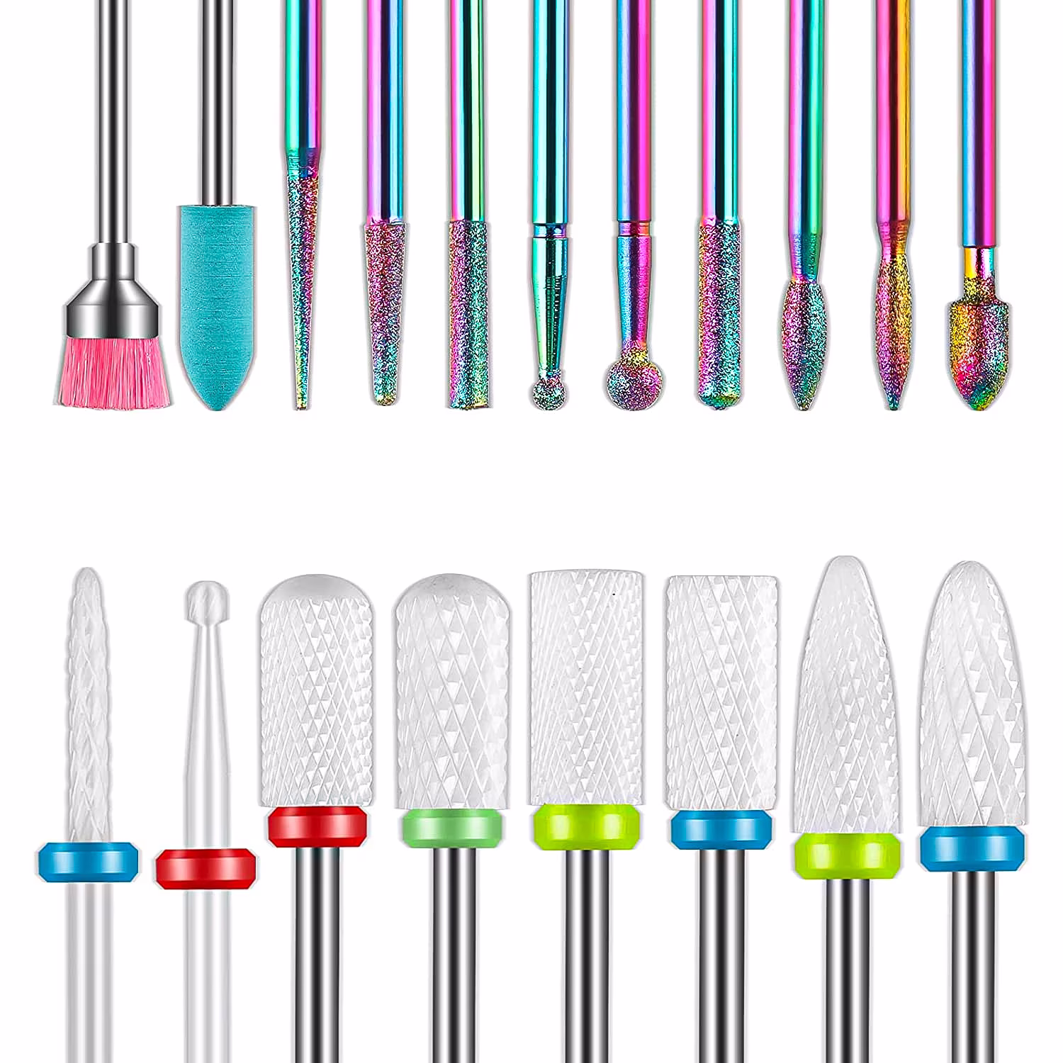 Set 19 buc capete freza unghii Elindor