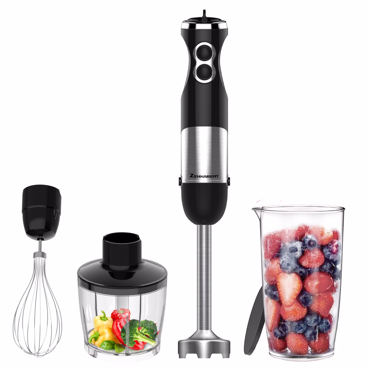 Set Blender 4 in 1 Zenkabeat B23 cu putere 1000W