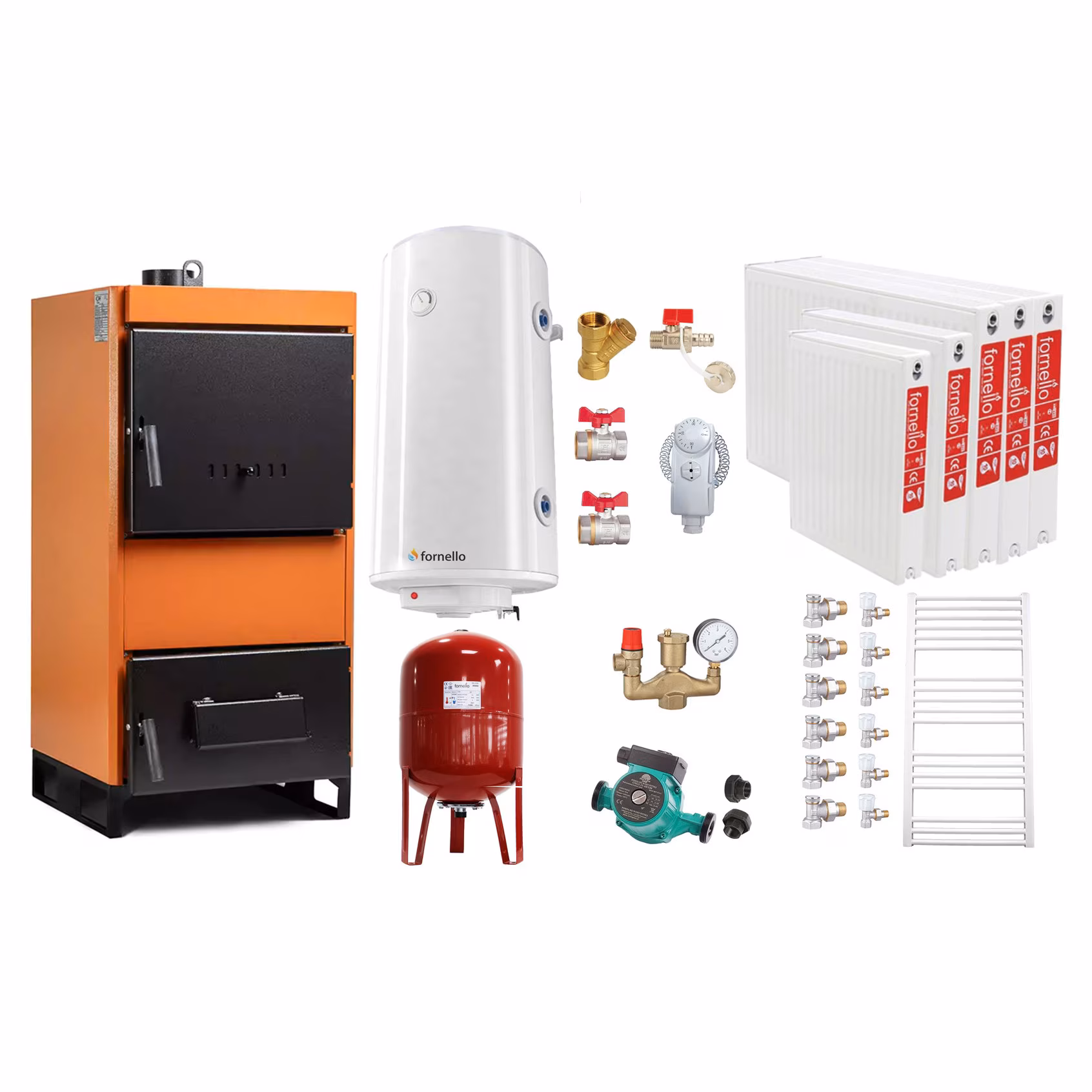 Set Centrala pe combustibil solid Fiama W 35 kW