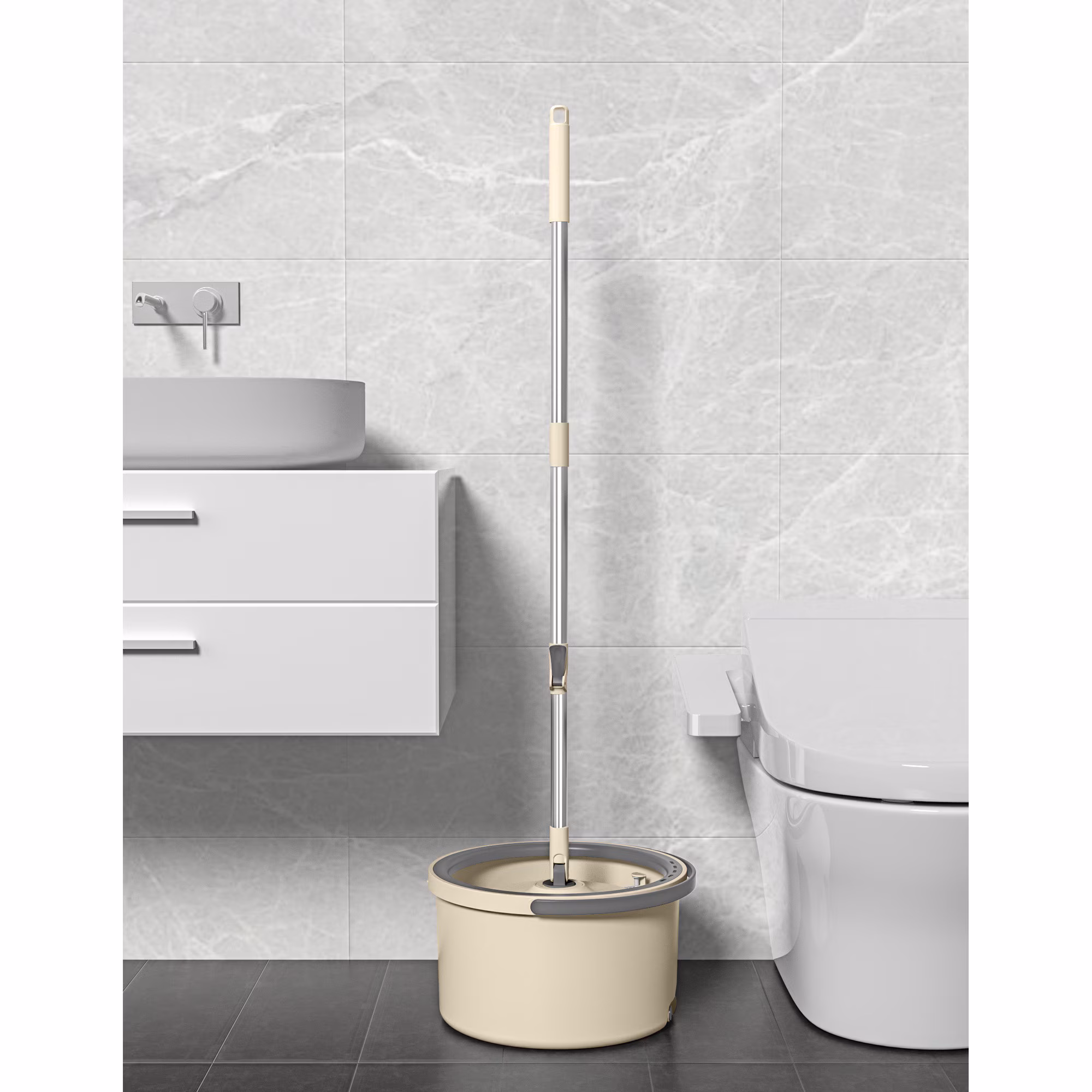 Set mop rotativ cu doua rezerve si auto spalare Dreamramp