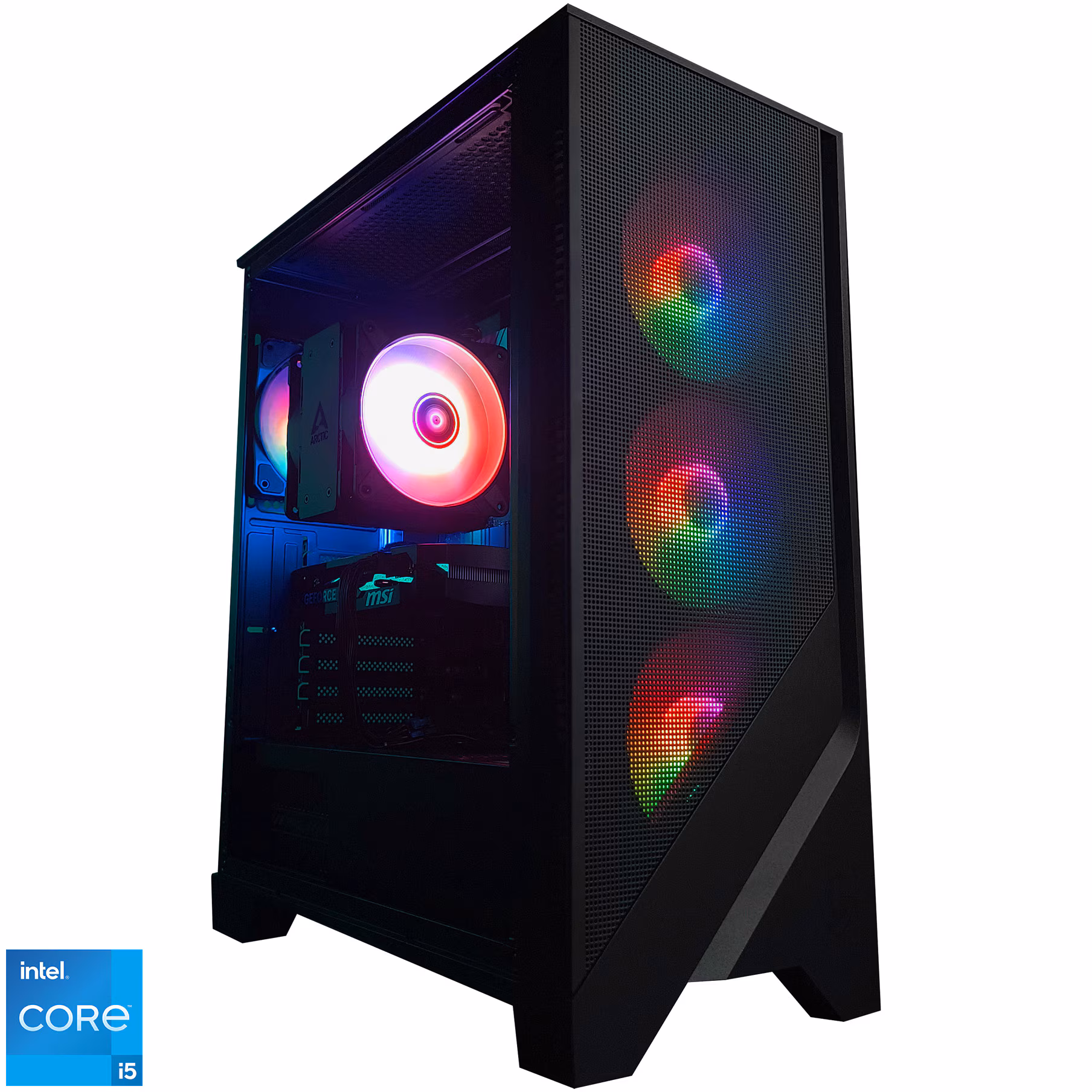 Sistem Desktop PC Gaming A+ cu procesor Intel® Core™ i5-14400F pana la 4.7GHz